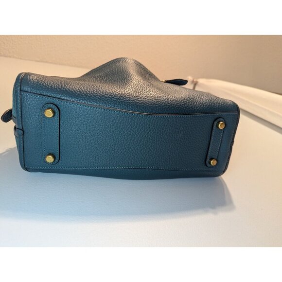 Coach Lori C5265 Shoulder Bag in Deep Turquoise Soft Pebbled Leather & Suede - Picture 8 of 16